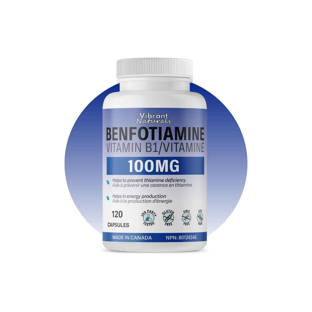 Benfotiamine Vitamin B1 100mg 120 Capsules Vibrant Naturals